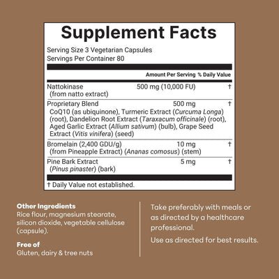 Nattokinase - 10,000 FU Enteric Coated Softgels